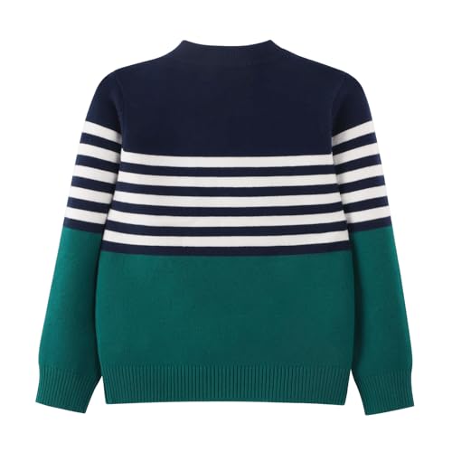 Danny D Boys Crewneck Pullover Sweater Kids Long Sleeve Knit Sweater with Pocket2