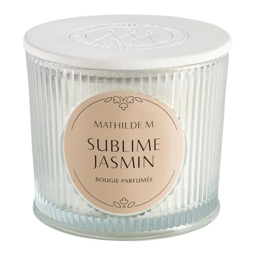 Bougie parfumée Mathilde M coffret cadeau décoration maison chic jasmin 400g - 2