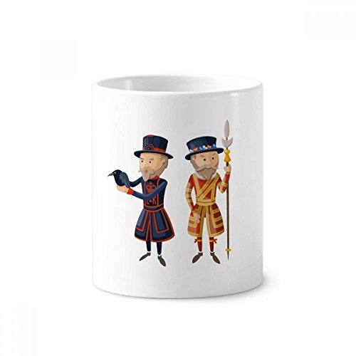 Mug Londres soldat royal en céramique blanche de 350 ml pour stylo