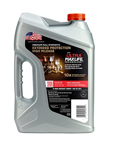 Image of Valvoline Extended Protection High Mileage with Ultra MaxLife Technology 0W-20 Full Synthetic Motor Oil 5 QT (Pack of 2)