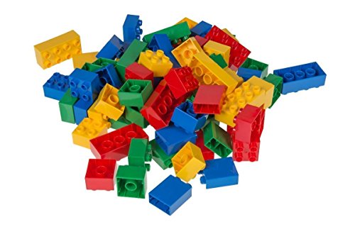 Big Briks Basic Builder Set #1 - Premium-Bausteine - kompatibel mit großen Bausteinen Aller führenden Marken - nur für Steine mit großen Noppen geeignet - 84 Stück - Blau, Grün, Rot, Gelb – Bild 2