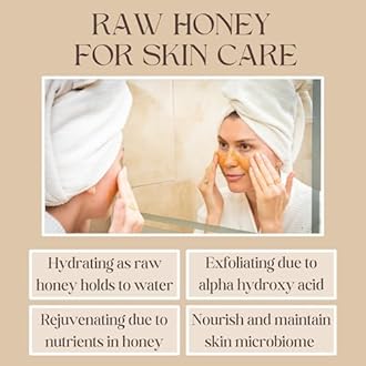 RAW POT - ORGANIC RAW HONEY – Natural Unpasteurised Pure Honey Rich in Antioxidants, Vitamins & Minerals, Probiotics for Digestive Health, Immunity, Energy Support | External Use for Skin Care (350g)