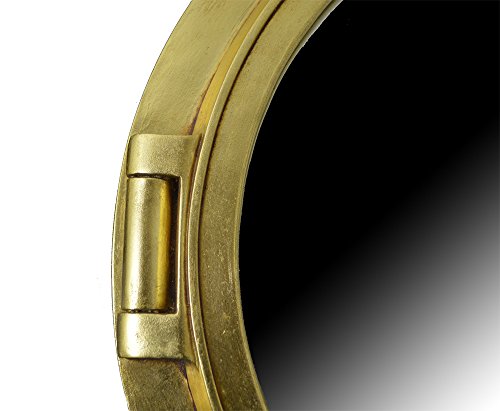 Nautical Tropical Imports Porthole Replica Mirror Wall Mount Gold Leaf Finish 24 Inch Diameter - Image 2