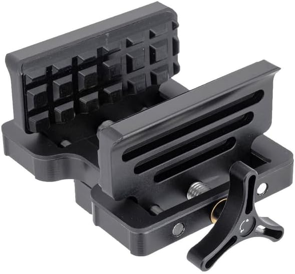 Arca Swiss Saddle Mount with 1/4" and 3/8" Screw Holes, Shooting Rest Head, Universal Rifle Clamp for Tripod Hunting, Shooting, Target Practice, and Outdoors