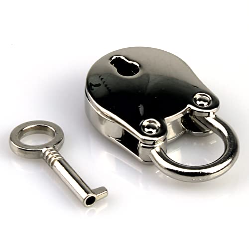 Image of 1PCS Vintage Mini Bear Padlock Key Lock Antique Style Small Key Lock (Silver)