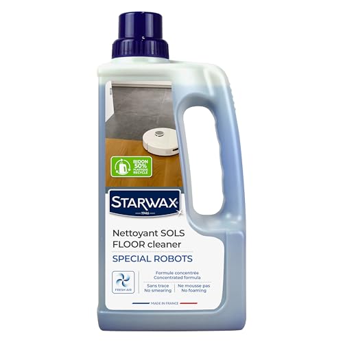 STARWAX - Nettoyant Multi-Sols spécial Robots - Usage pour tous les robots lavants - Nettoyage sans trace - Sans rinçage - Sèchage rapide- Parfum brise marine - Fabrication Française - 1L