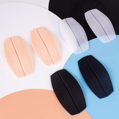 Joteisy Bra Strap Gel Pads Non Slip Shoulder Pads Bra Strap Cushion Pads Fabric Relieve Pain Shoulder Pads 8 Pieces (White) - Thumbnail 3
