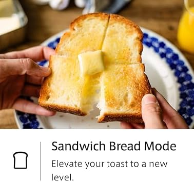 BALMUDA The Toaster | Steam Oven Toaster | Compact Size 14.1 W x 12.6 D x 8.2 H | 5 Cooking Modes: Sandwich Bread, Artisan Bread, Pizza & Pastry, Oven | Baking Pan Included | US Version | Gray