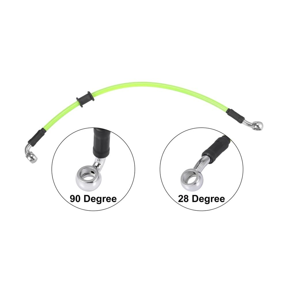 Moto Tubo Freno Tubo Flessibile Per Olio Frizione Freno Moto Tubo Universale Intrecciato Idraulico In Acciaio Inossidabile Rinforzato Verde Da 40 Cm(200cm)