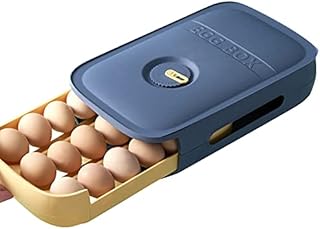 Beowanzk Egg Holder Storage,Egg Container Fridge for 21 Eggs,Kitchen Egg Drawer Boxes,Egg Basket Organiser,Egg House,Egg Skelter,Egg Carrier,Egg Tray,Egg Rack Plastic