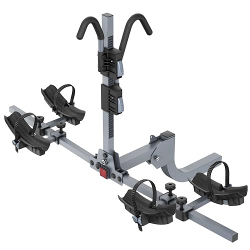 WILDROAD Hitch Bike Rack, Foldable 2-Bike Rack for Standard, Fat Tire and E-Bike, Wobble Free Smart...