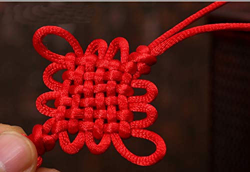 10Pcs 8.5 Inch Handmade Silky Floss Chinese Tassel With Satin Silk Made Chinese Knots For Door And Car Handing Decoration, Diy Craft (Red) #TOP4