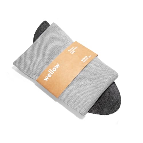 Image of Wellow Knee High Compression Socks for Men & Women, 18-25 mmHg, Bamboo Viscose, Swelling Relief