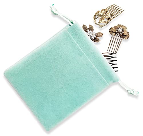4Pcs Vintage Hair Side Combs Metal Alloy Hair Fork Shiny Rhinestones Leaf Honeybee Flower Hair Comb Pin Clips Mini Hair Tools For Wedding Daily Gift Hair Accessories For Women And Girls #TOP6
