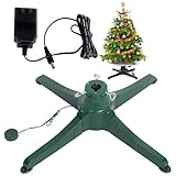 KIT DE ROTATION COMPLET ： Recevez un support rotatif vert avec adaptateur secteur pour une utilisation immédiate. La rotation bidirectionnelle effectue un cycle complet toutes les 90 secondes, faisant briller vos décorations sous tous les angles lors des rassemblements festifs.
