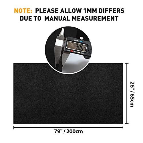 Halero 78"x25" Black Underfelt Carpet for Speaker,Sub Box Carpet, Auto,RV,Boat,Marine,Truck,Car Trunk Felt Liner Carpet