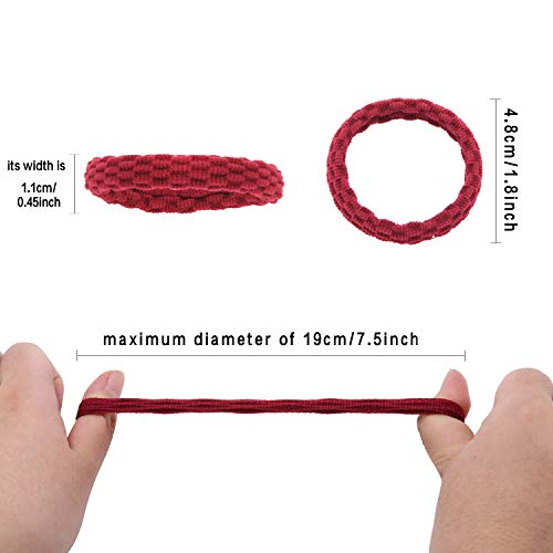 40pcs Hair Ties for Thick Hair, Hair Ties No Crease, Seamless Cotton Hair Bands for Women, Simply Hair Tie Ponytail Holders, Hair Ties for Thick Heavy or Curly Hair Multicolor - Thumbnail 4