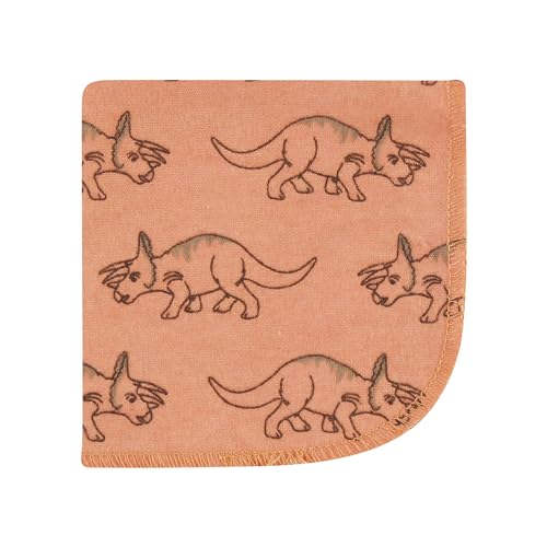 Image of Hudson Baby Unisex Baby Flannel Cotton Poly Washcloths, Dinosaur Adventures 12Pk, One Size