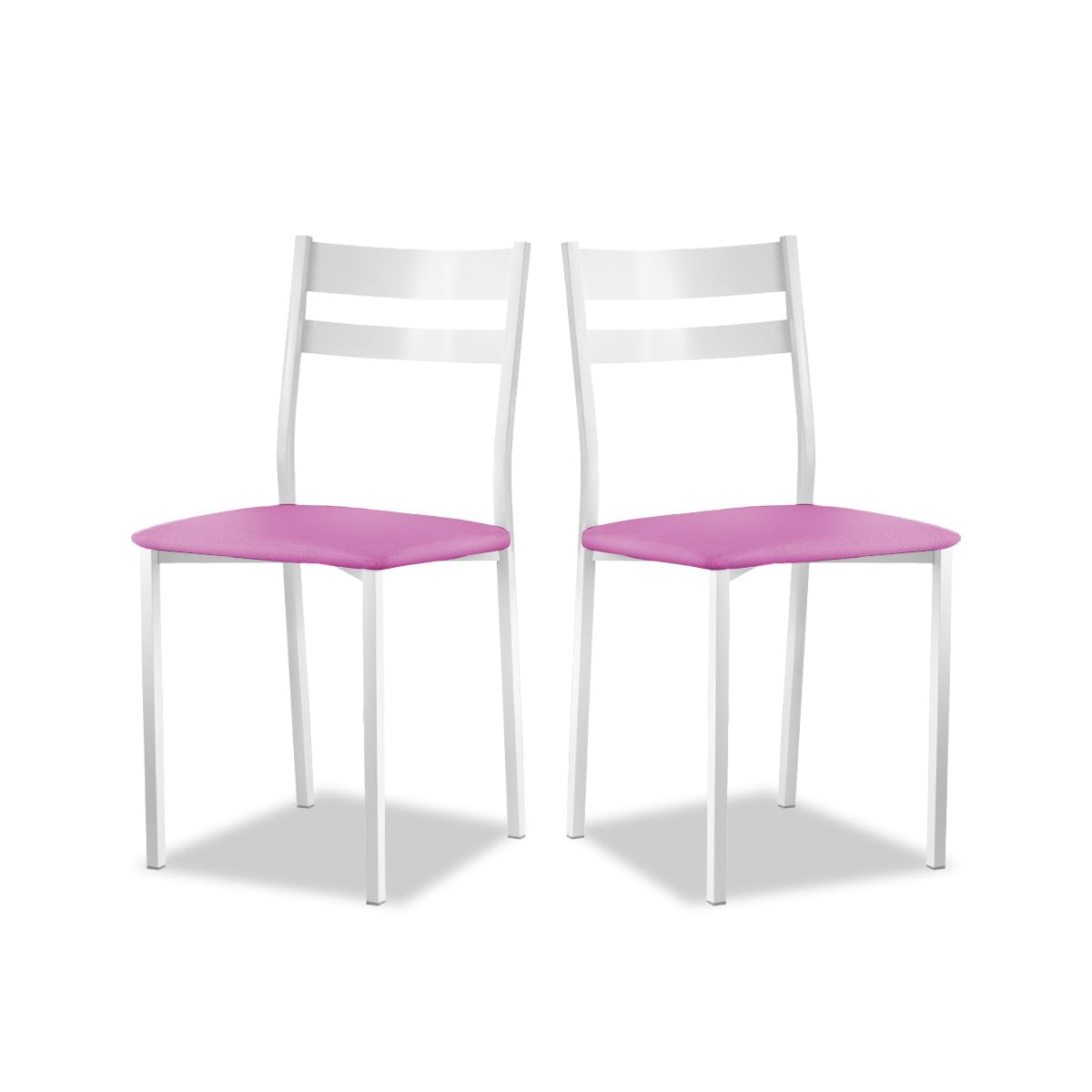 Astimesa - Silla de Comedor o Cocina de Metal Blanca - Asiento Polipiel en Color Azul - 2 Unidades - 38 cm (Ancho) x 45 cm (Alto Asiento) x 85 cm (Alto Total) x 40 cm (Fondo) — view 22