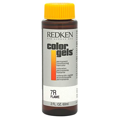 Redken Color Gels Permanent Conditioning 7R Flame Hair Color for Unisex, 2 Fl Oz