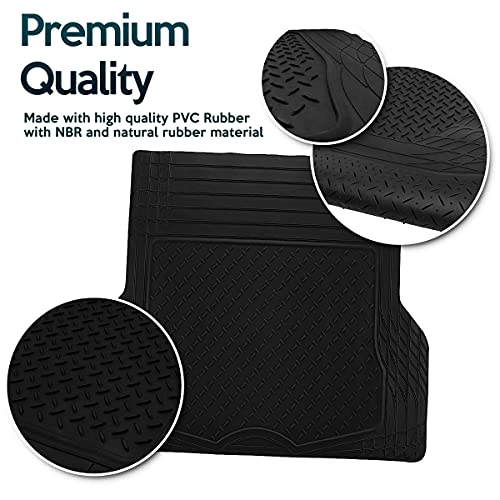 Zone Tech All Weather Rubber Semi Pattern Cargo Boot Liner Trunk Floor Mat Premium Quality Black Heavy Duty Cargo Trunk Floor Mat - Image 6