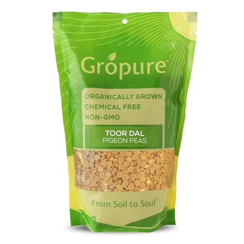 Image of GroPure Organic: From Soil to Soul - Toor Dal I Arhar I Pigeon Peas I Chemical & Pesticide Free I Best Organic PULSES (4.5kg)