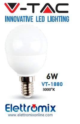V-TAC LAMPADINA LED 6W 2700K (Bianco Caldo) 470lm