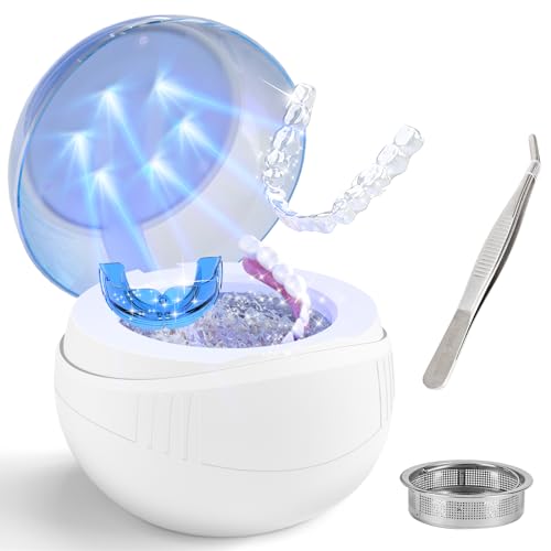 Ultrasonic Retainer Cleaner,45000Hz Professional Ultrasonic Cleaner for