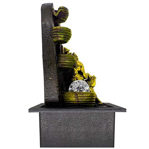 Fonte Agua decorativa Resina Cascata Iluminação Led GT740 - Lorben