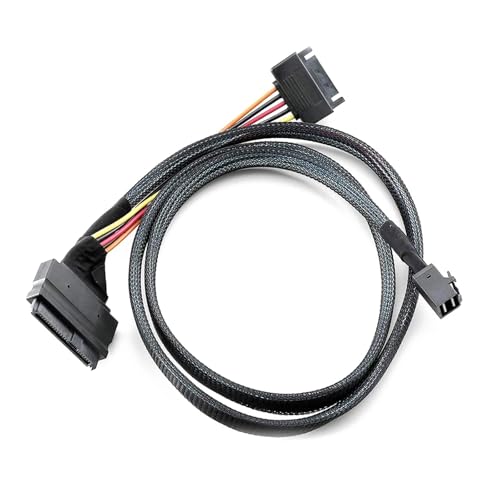 Cable interno SFF-8643 a U.2 SFF-8639 con conector SATA 15 pin 0.5 m miniatura 4