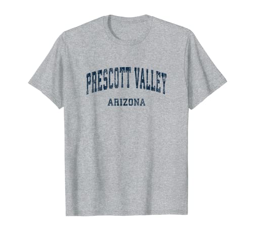 Prescott Valley Arizona AZ Vintage Varsity Sport Navy Designer Maglietta