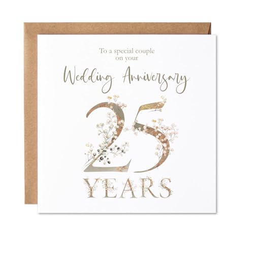 Maise & Rose 25th Wedding Anniversary Card For Special Couple | P34