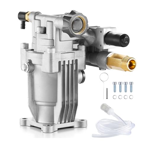 Image of VEVOR Pressure Washer Pump, 3 /4 inch Shaft Horizontal, 3100 PSI, 2.35 GPM, Replacement Power Washer Pumps Kit with Hardware and Siphon Tube, Compatible with Simpson, Honda, Troy-Bilt, Generac and Delta