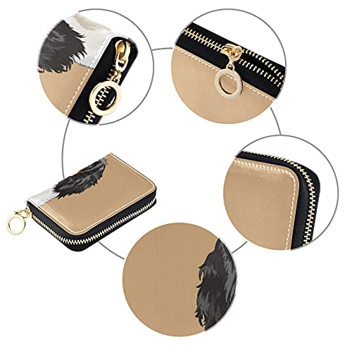 Cavalier King Charles Spaniel Credit Card Coin wallet, RFID Blocking Compact Women Leather Card Holder, Key Change Organizer, Zipper Purse Clutch Pouch Pocket3