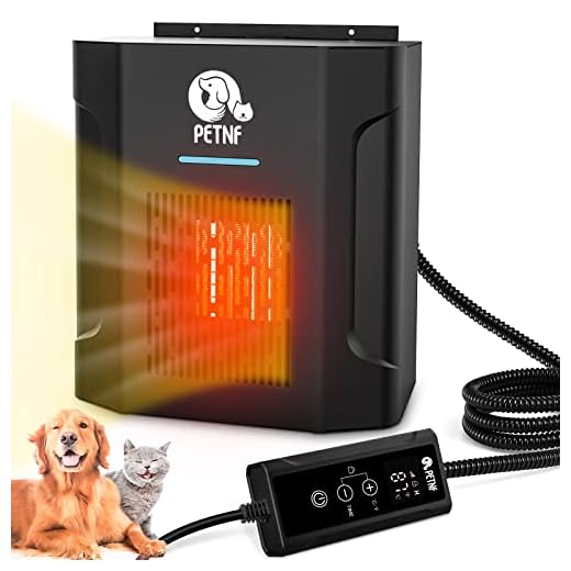 Dog House Heater, Pet House Heater with Thermostat, 300W Safe Heater for Dog Houses Outdoor with Adjustable Temperature & Timer & 6FT Anti Chew Cord