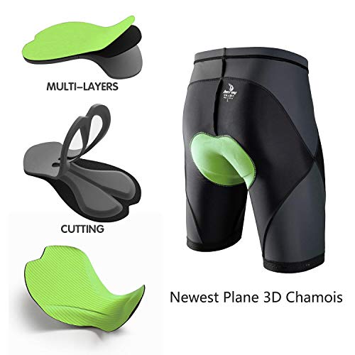 image for beroy Men's Cycling Shorts Padded Bicycle Riding Tights Men's Bike Sho