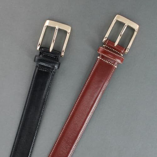 Trafalgar Men's Cornelius 35mm Cortina Leather Dress Belt4