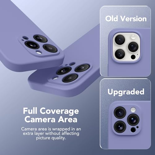 Image of Magnetic for iPhone 14 Pro Case, Compatible with MagSafe, [Full Camera Protection][Screen Protector] Silicone Shockproof Protective Phone Case for iPhone 14 Pro 6.1 inch, Lavender Gray