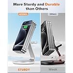 3 in 1 Charging Station Compatible with Magsafe Charger Wireless Charger Stand for iPhone 16 15 14 13 12 Series Wireless Charging Station for AirPods Wireless Charging Stand for iWatch Series - Image 3