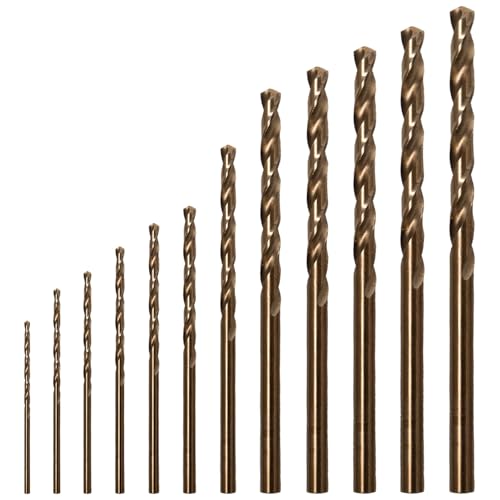 Pilikoll Brocas de Cobalto HSS 0.5mm-4.0mm para Metal Helicoidales de Alta Velocidad para Acero Inoxidable y Fundición