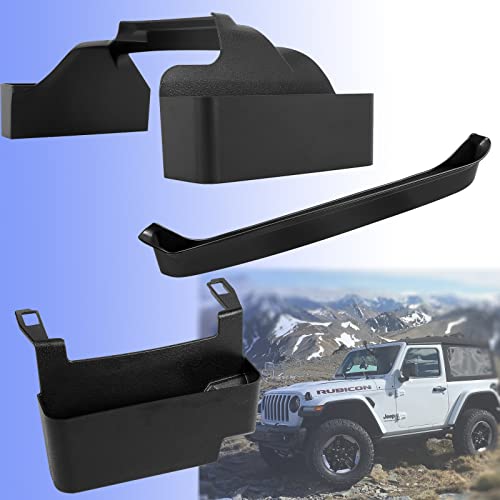 CTcar Caja de Almacenamiento para Coche Compatible con Jeep Wrangler JL/JLU 2018+ Gladiator JT Truck 2020+ Bandeja Organizadora Reposabrazos Accesorios de Almacenamiento