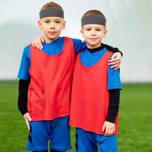 Image of 3Pcs Boys Headbands for Sports Sweatbands for Kids Absorbing Elastic Soccer Headbands Non-Slip Headband Athletic Football Moisture Wicking Cloth Hairband Tennis Basketball Running Gym Working Out