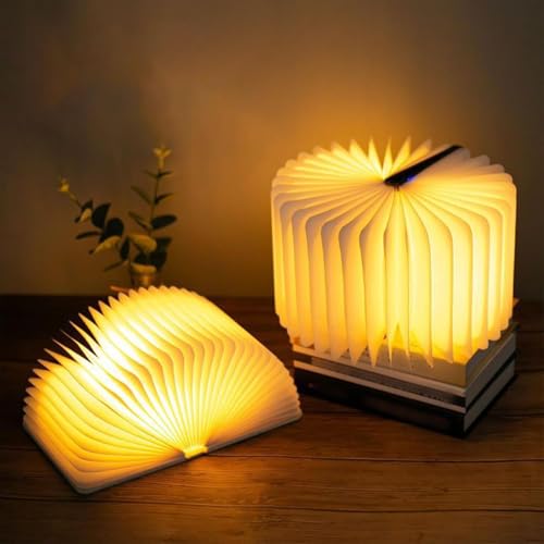 Luz de libro de madera para lectura nocturna en el dormitorio y decoración de oficinas