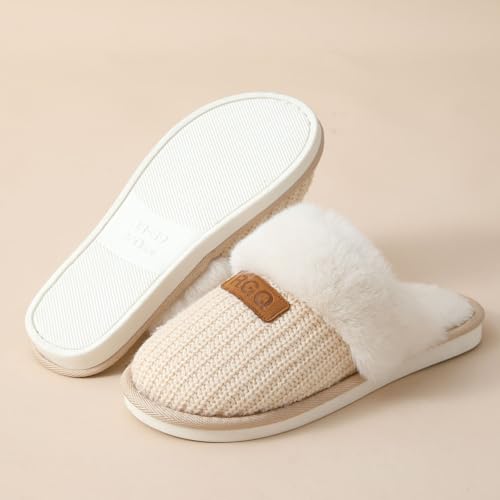 Image of DRUNKEN Slippers For Women Winter Sandals Casual Flats Home Footwear Man Girls Sliders Flip Flops Chappals Ladies Clogs Sleeper Slides Stylish Ortho Soft