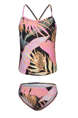 Image of Girls Two Piece Tankini Swimsuits Tie Dye Bathing Suit Kids Hawaiian Swimwear Set 3-16 Years