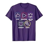 Like Subscribe Hit The Bell Comment Share Livestreaming T-Shirt