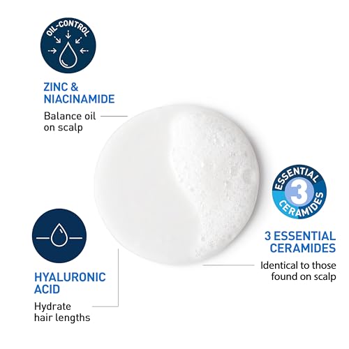 Image of CeraVe Oil Control Shampoo, Clarifying Shampoo with Hyaluronic Acid, 12oz