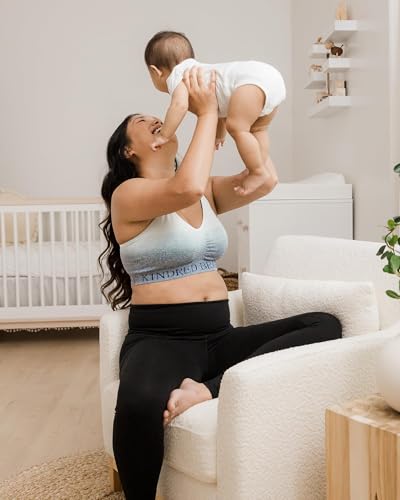 Image of Kindred Bravely Sublime Low Impact Maternity Nursing Sports Bra, Racerback | Wireless & breathable pullover racerback with removable padding, clip-down nursing. Pregnancy to postpartum, wearable pumps