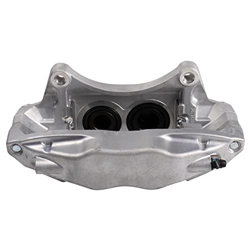 Image of TRQ Front Brake Caliper Set Caliper Brackets Hardware Compatible with 2004-2005 Subaru Impreza WRX STI H4 2.5L Turbo Front Driver and Passenger Side