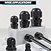 Kable Kontrol Nylon Cable Glands For 6-12mm Cable Size Straight Gland 13.5 PG 50 Pcs Cord Grips, Strain Relief, Waterproof Joint Wire Protectors for Industrial Use, Flame Retardant, RoHS Compliant